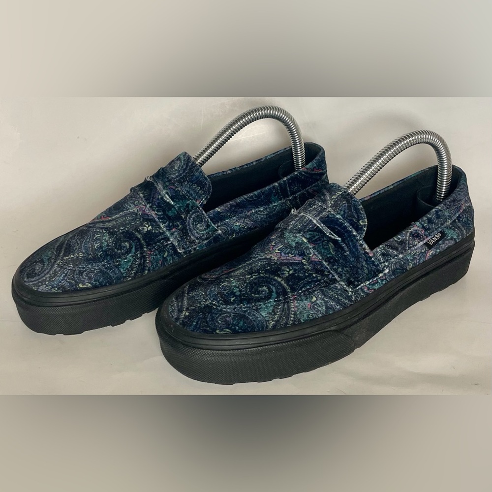 🆕 Vans Velvet Paisley Slip-On Penny Loafer Sneaker